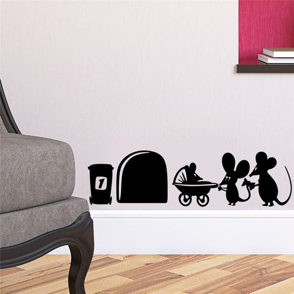 Baby Family Mice Wall Stickers