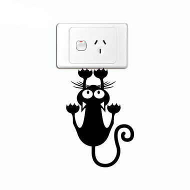 Cat Hanging Switch Sticker